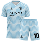 All Sports,昇華 サッカー ユニフォーム,上下セット,水色,オリジナル ユニフォーム